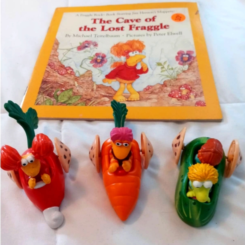 Vintage Fraggle Rock Book & Figures